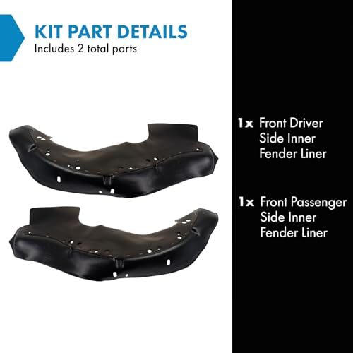 Image of TRQ Front Inner Fender Liner Set Compatible with 2004-2008 Chevrolet Colorado GM1248163 GM1249163