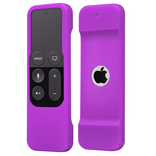 OEAGO Protective Case for Apple TV 4K (5th Gen) Remote - Flexible Silicone Cover Lightweight Gel Rubber Case for Apple TV 4K 5th Generation/Apple TV 4th Generation Siri Remote Controller - Purple
