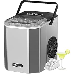 YITAHOME Under Counter Ice Maker Machine 100lbs, ETL & DOE Certificated Commercial Ice Machine Commercial, Big Ice Makers Freestanding for Home Cafe Bar Restaurant 45pcs with 33lbs Storage B