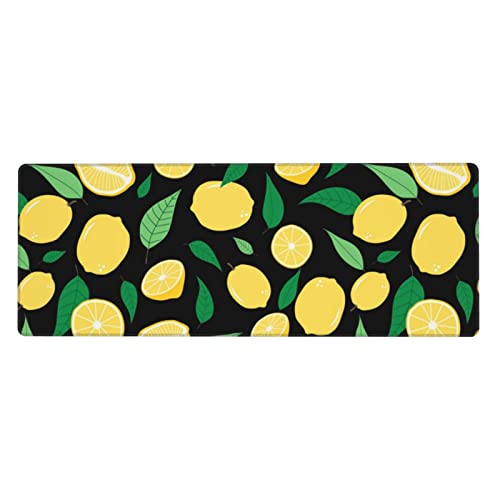 Grand tapis de souris de jeu citron XXL pour bureau gamer et pc portable