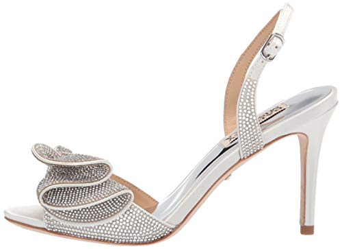 Badgley Mischka Women's Rennie Heeled Sandal, Soft White, 6.5 #TOP7