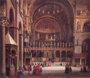 Tableau Venise reproduction peinture à l'huile Basilique Saint-Marc de Kovacs 30x36