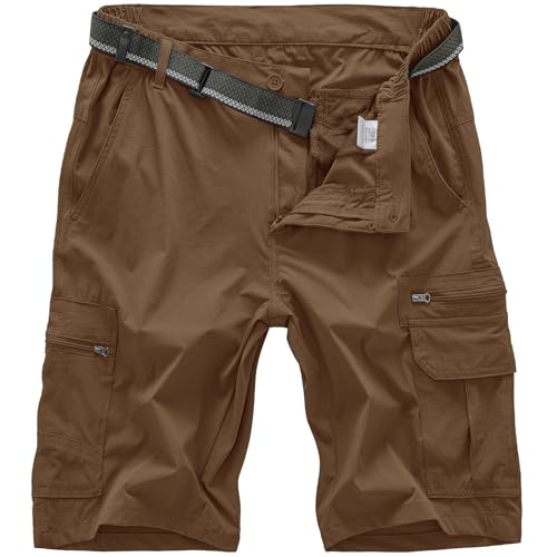Image of Jessie Kidden Mens Cargo Shorts Expandable Waist Quick Dry Hiking Shorts