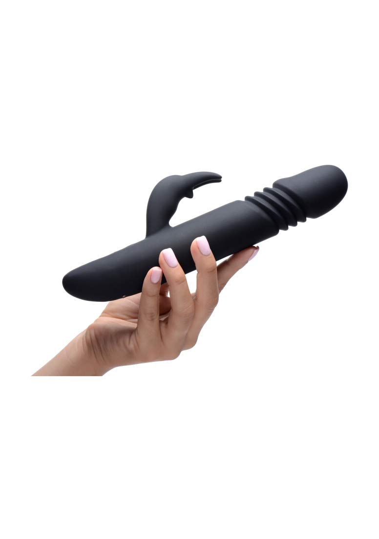 Royal Rabbits Bunny Thrust 10X Thrusting Rabbit Vibrator - Black