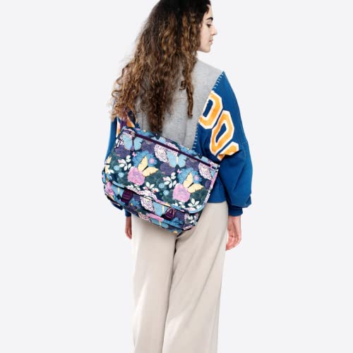 J World New York Unisex Adult Terry Small�Messenger Bag�For Women. Girls Satchel Messenger Bag, Secret Garden, 15 Us #TOP3