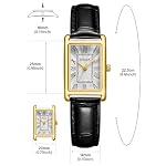 CIVO Gold Damenuhr Vintage Armbanduhr Klein - Rechteckige Uhren Damen Analog Quarz Frauen Uhr Klassische Geschenke – Bild 5
