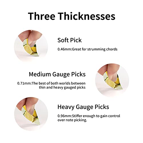 Ensemble de 12 médiators de guitare jaune citron pour guitare acoustique, guitare électrique, contrebasse, ukulélé - Les Beatles, Paul McCartney, John Lennon, RIngo Starr, George Harrison Ensemble de 12 médiators de guitare jaune citron pour guitare acoustique, guitare électrique, contrebasse, ukulélé – Image 6