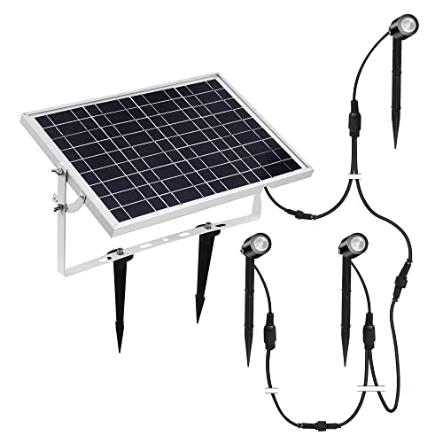 Phonar Solar Lights Outdoor, 3-In-1 Solar Landscape Lights 3030 Led Solar Powered Spotlight With 10W Solar Panel 2.5Ah Battery, Ip65 Waterproof Landscape Downlight For Garden Yard Pathway Ect #TOP14