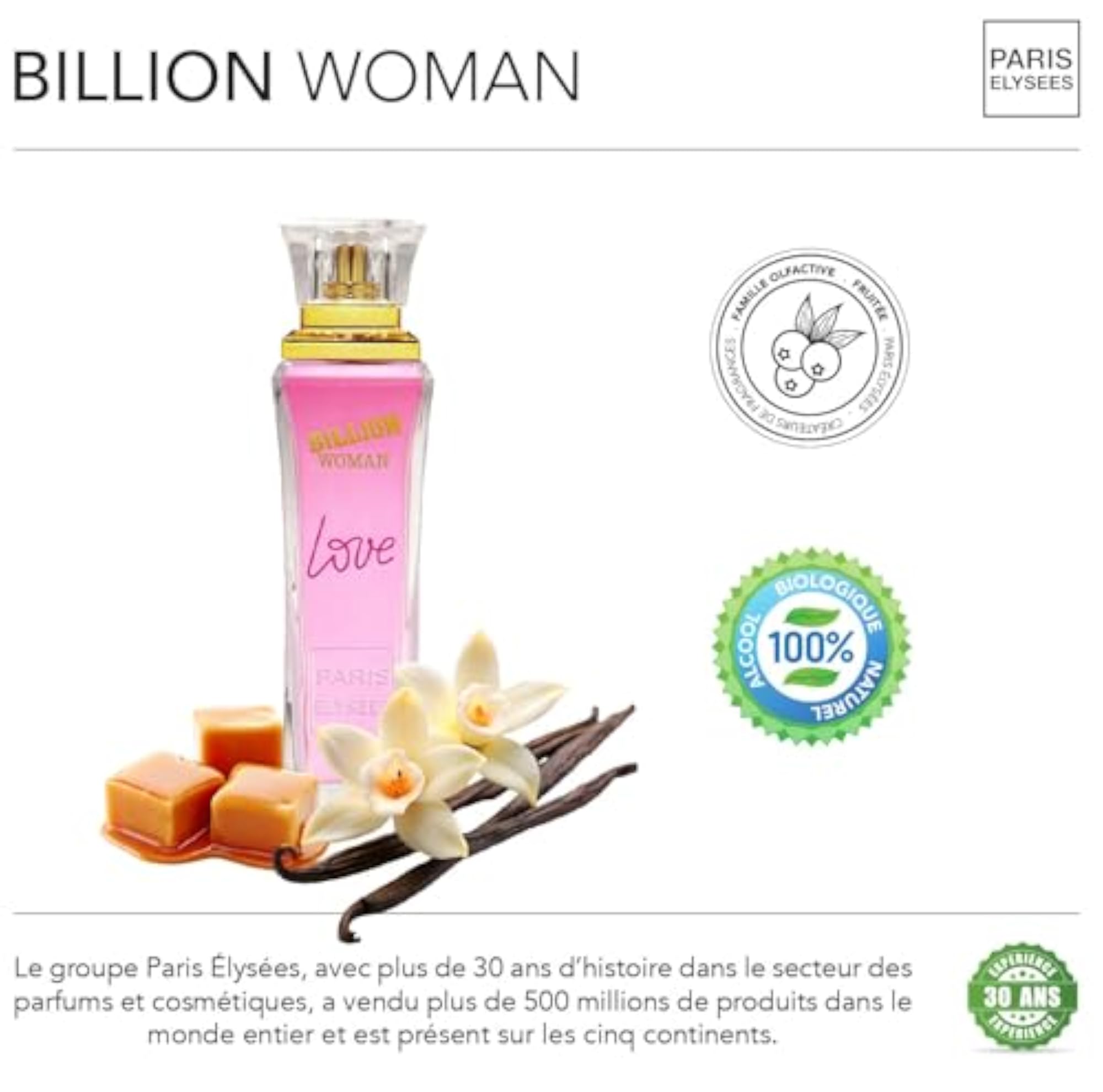 Billion Woman Love Eau de Toilette for Women, 100ml
