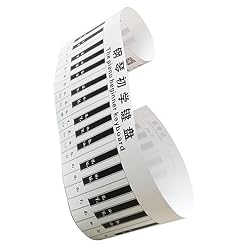 Abaodam Clavier de piano simulé clavier de pratique du piano clavier de bureau claviers instrument piano enfant autocollant de piano pour débutant Clavier de piano de bureau 3D PVC Black - Les Beatles, Paul McCartney, John Lennon, RIngo Starr, George Harrison