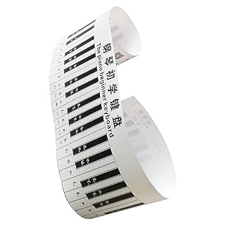 Abaodam Clavier de piano simulé clavier de pratique du piano clavier de bureau claviers instrument piano enfant autocollant de piano pour débutant Clavier de piano de bureau 3D PVC Black - Les Beatles, Paul McCartney, John Lennon, RIngo Starr, George Harrison