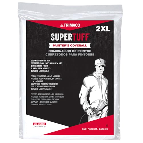 XX-Large Trimaco 9907 SuperTuff Coveralls Elastic Back & Wrists, Polypropylene