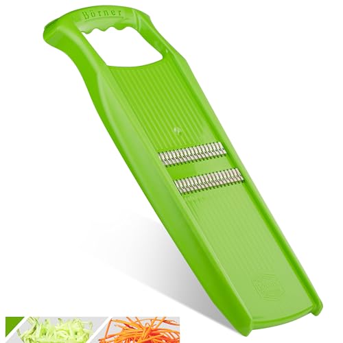 Börner Roko PowerLine Gemüseschneider • Streifenschneider für Obst & Gemüse • Julienne Schneider für feine Streifen • Gemüsehobel fein •...
