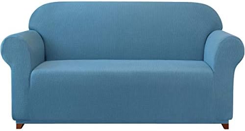 subrtex 1-Piece Stretch Sofa Cover Spandex Jacquard Fabric Slipcovers for Couch, Armchair, Machine Washabl Furniture Protector (Sofa, Teal)