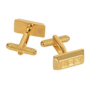Nieuwe Gold Ingot Op zoek Rijke Manchetknopen Manchetknopen