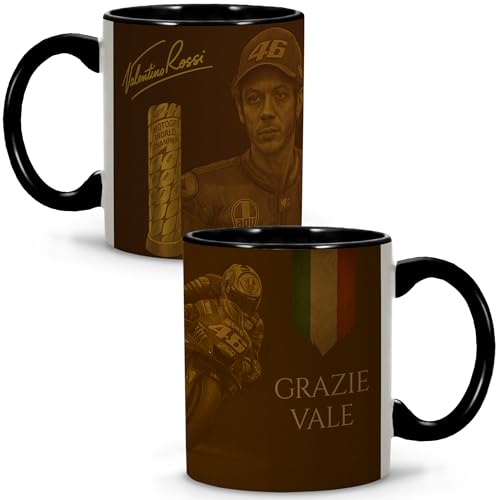 Bild: Rossi Tasse mit den Legenden des Sports, Fr�hst�ckstassen, Vatertagsgeschenk, originelle Geschenke f�r den unsichtbaren Freund, einzigartige Kollektion Legends, Tasse 330 ml, Rossi f�r 14,95 EUR (-5%) statt 23,60 EUR bei amazon.de