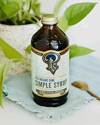 Image of Portland Syrups Organic Cane Simple Syrup - Drink Mix for Exceptional Cocktails, Sugar for Drinks, for Coffee, Mocktails, Baking, 12 oz, 24 Servings - Pack of 2