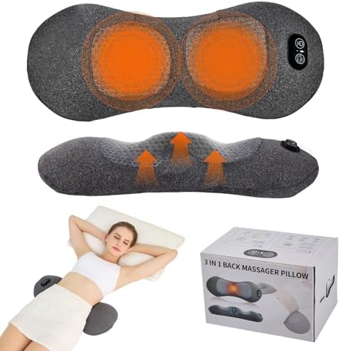 Cordless 3-in-1 Triple Fusion Back Massager with Heat, Vibration, Stretch