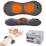 Masseur de dos triple fusion 3 en 1, oreiller de soutien lombaire électrique avec traction intelligente à air ascenseur, massage de chaleur et de vibration pour soulager les douleurs dans le bas du