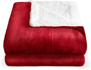 Huggsy Sherpa Fleece Blanket, Throw Bed Blanket With Soft Fluffy Thermal Side , Multifunctional Couch, Chairs And Bed Blankets, For Cozy And Comfortable Setting Throw On (Double, 150x200cm)