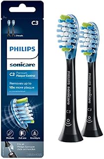 Genuine Philips Sonicare C3 Premium Plaque Control Toothbrush Head, HX9042/95#, 2-pk, Black