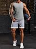 Runcati Men's Tank Top Fitness Muscle Shirt Gym Underarm Shirts Workout Tank Shirt Bodybuilding Sleeveless Shirt Sports Vests, gray, L #3