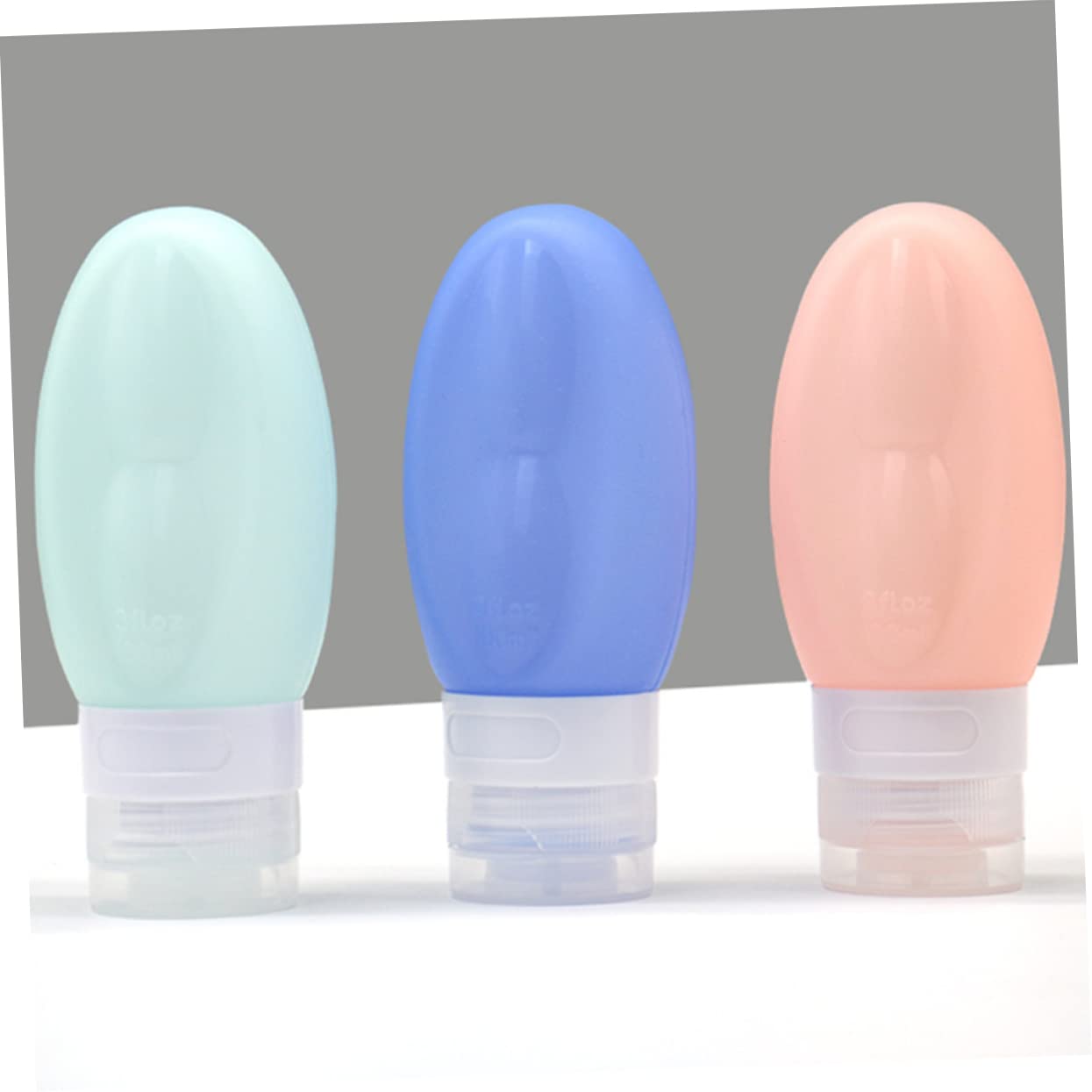 2 Set Bottiglie Viaggio Silicone Contenitori Squeezabili E Impermeabili Per Shampoo E Lozioni Per Cosmetici E Toiletries Viaggio Rosa Bianco 4 Pezzi*2