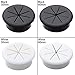 Desk Hole Cover Table Cable Grommet, 2pc Desk Cord Grommet Flexible Silicone Cable Hole Cover Wire Organizer Cable Pass Through Round Gasket Wiring Protective(Black,50mm)(Black,50mm)
