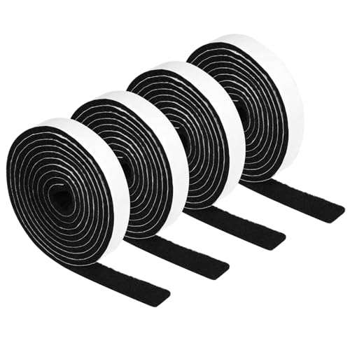 YUXIANLB 4 Rollen Filzband Selbstklebend Filzstreifen Selbstklebend Schwarz Filzgleiter Filzstreifen Rollen Filzband Filzklebeband Filzrolle Selbstklebends für Vermeidung von Kratzern Schalldämmung