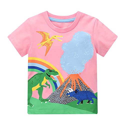 Toddler Girls Boys Graphic T-Shirt Short Sleeve Crewneck T Shirts Cute Shar𝐤 Printed Shirts Cotton Kids Summer Tee Tops