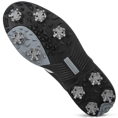 Image of Spikes Golf Shoes Men Professional Golf Shoes Waterproof Walking Footwears for Golfers Outdoor Gym Sneakers