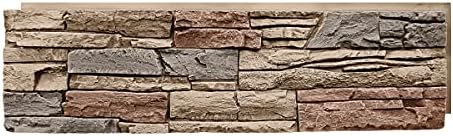 GenStone Faux Stacked Stone Panel 41" x 11.25" in Desert Sunrise Color for Do It Yourself Friendly Home Improvement Projects