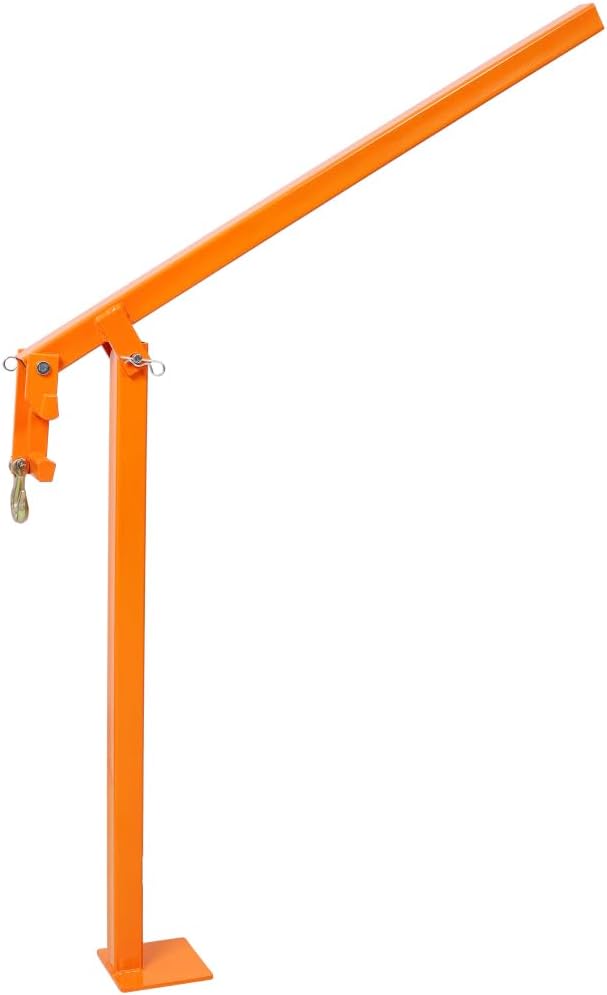 T Post Puller Fence Post Puller 36 Inch, for Round Fence Posts, Orange Color, Heavy Duty Alloy Steel Tool with Forged Hook and Powder Coated Finish