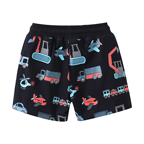 Cartoon Cars Prints Shorts for Toddler Boys Elastic Waist Pants Beach Sport Shorts Comfy Soft Casual Bottoms