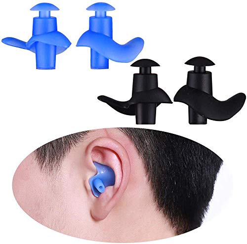 Kitmate Swimming Earplugs,2 Pair Reusable Waterproof Silicone Swimming Ear Plugs for Swimming,Surfers, Swimmers,Adults, Kids, Diving and Other Water Athletes
