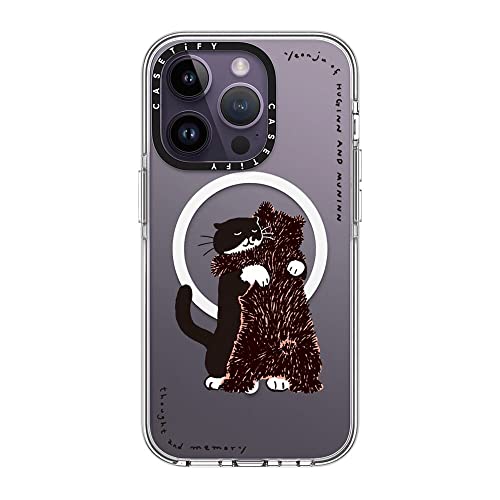 CASETiFY �N���A iPhone 14 Pro �P�[�X [���΂݂ɂ����f��/2m����̗����������N���A/MagSafe �ɑΉ�] - HUG by YEON JU