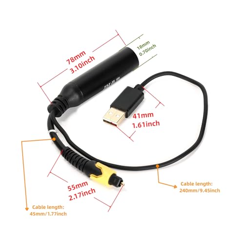 Conversor de audio óptico a hembra de 3.5 mm para solucionar salidas de TV 2
