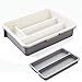 George zhang Cabinet Organisateur tiroir Chopsticks séparateur de Cuisine en Plastique Fourchette cuillère Boîte de Rangement Couverts Segmentation,Gris