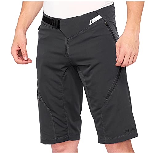 100 Percent AIRMATIC Shorts CHARCOAL-36 Pantalones Cortos, Negro, Estandar para Hombre