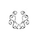 Tapsi´s Coolbodyart®| Brustpiercing Fake Edelstahl Chirurgenstahl 316L Tribal Blume
