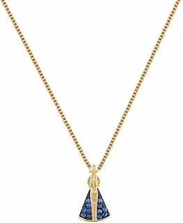 Colar Nossa Senhora Pingente Pequeno Banhado à Ouro 18k