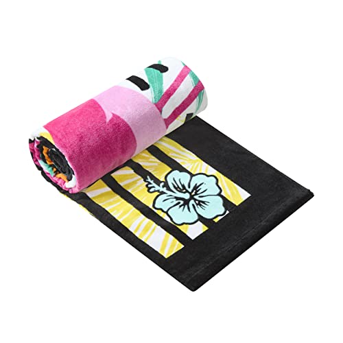 Juicy Couture 100% Cotton Extra Large Beach Towels Oversized Clearance, Pool Towels, Bath Towels - Lightweight & Quick Dry - 36" X 68" (1 Pack) - Pink Flamingo Stripe Pattern Adults Towel #TOP3