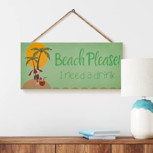 JennyGems Beach Please I Need a Drink Wooden Sign, Funny Coastal Decor, Tiki Bar Sign, Beach Bar Decorations, Made in USA - Image 6