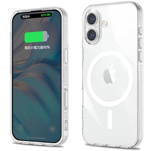 iPhone 16 ケース MagSafe対応 クリア アイフォン16 カバー 透明 耐衝撃 マグセーフ対応 TPU スマホケース 薄型 軽量 Qi急速充電対応 専用スマホケース アイフォンケース(クリア)