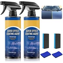 2Pcs Advanced Car Quick-Acting Coating Agent Spray, Car Coating Spray, 2025 New Quick Effective Coating Spray,Car Scratch Wax Polish Spray Waterless Wash, Oil Film Emulsion Glass Cleaner