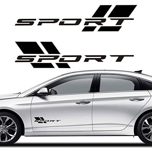 Image of Zhizhong Car Sport Decal,16 Inch Vinyl Sticker Fit for All Cars Side (Matte Black)