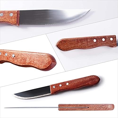 LA TIM'S Steak Knife Set4-PCS Stainless Steel Steak Knives Set with Gift BoxKitchen Steak Knife with Ergonomic Handle