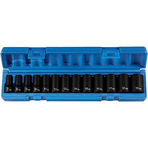 Grey Pneumatic (1203Msd) 3/8" Drive 13-Piece 12-Point Semi-Deep Metric Socket Set #TOP3