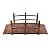 5ft Arched Garden Bridge, Carbonized Wood Footbridge with Safety Side Rails, Decorative Landscape Bridge for Pond, Backyard, and Creek Walkway, 500lbs Capacity, Rustic Brown