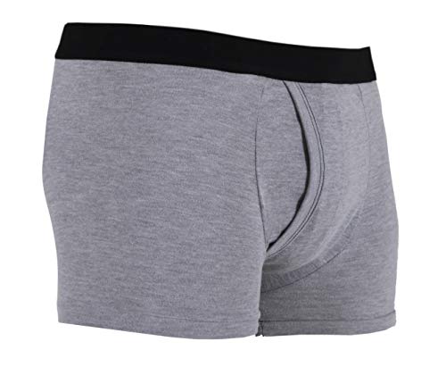 P&S Healthcare's Inco-Elite Men's Padded Trunk - Grey - 250mls Absorbency - Washable and Reusable Incontinence Underwear for Men (Medium (33-36" Waist))